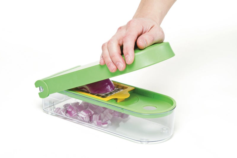 PrepWorks 3-Blade Dice & Slice Chopper â€“ Multi-Function Vegetable and Fruit Cutter, Easy to Use, Stainless Steel Blades, BPA-Free - Image 3